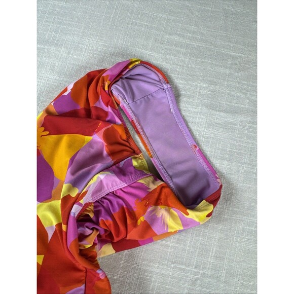 Nip Tuck Mauve Poppies Joanne Twist Front Design Tummy Control Swimsuit Sz 4 - Picture 11 of 11